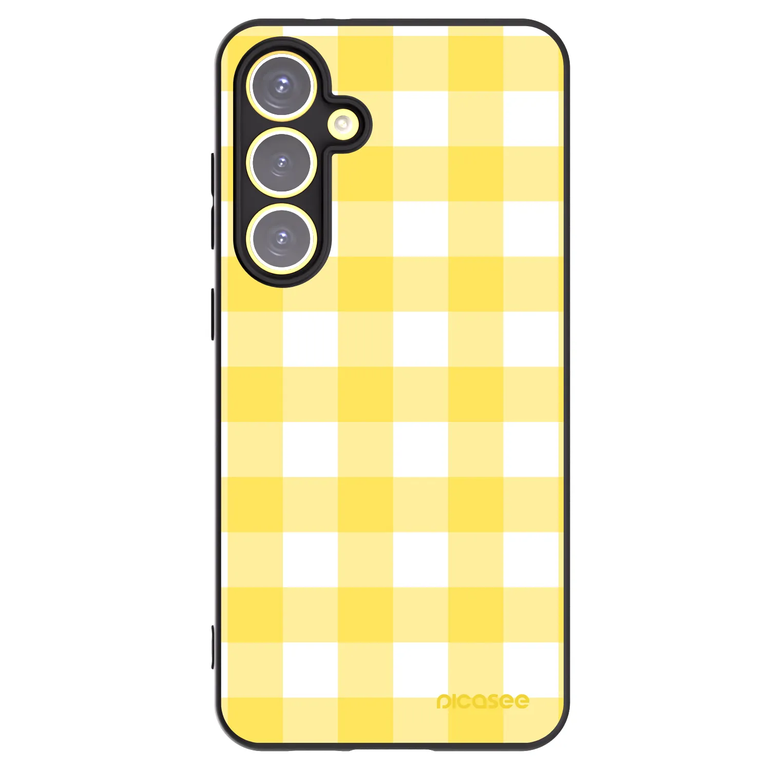 Picasee crna silikonska maskica za Samsung Galaxy S24 FE S721B - Gride lemon