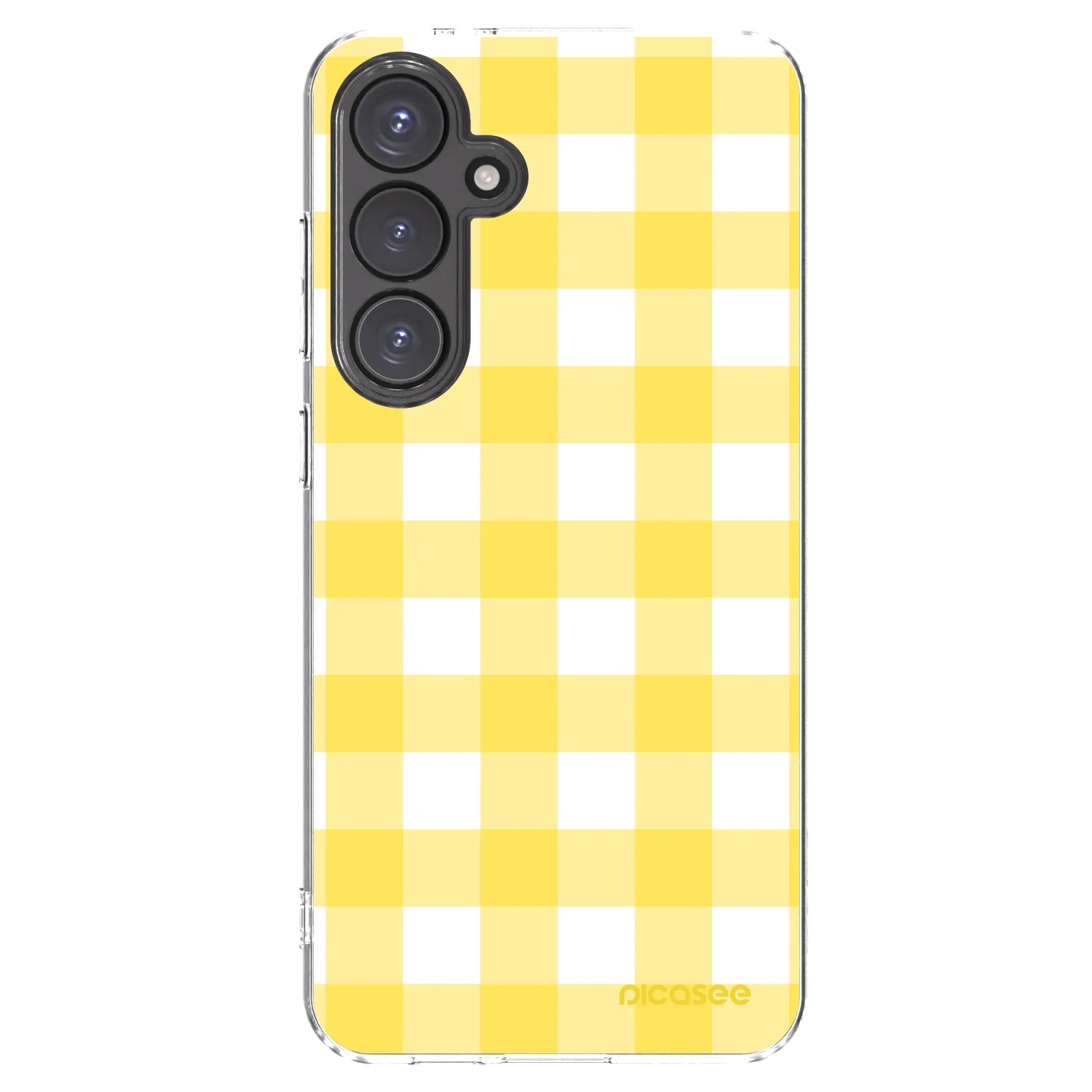 Picasee silikonska prozirna maskica za Samsung Galaxy S24 FE S721B - Gride lemon