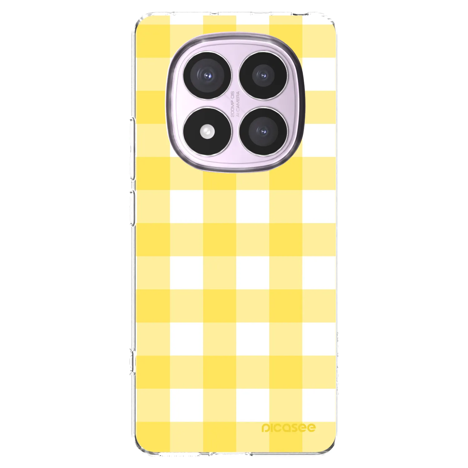 Picasee silikonska prozirna maskica za Xiaomi Redmi Note 14 Pro 5G - Gride lemon
