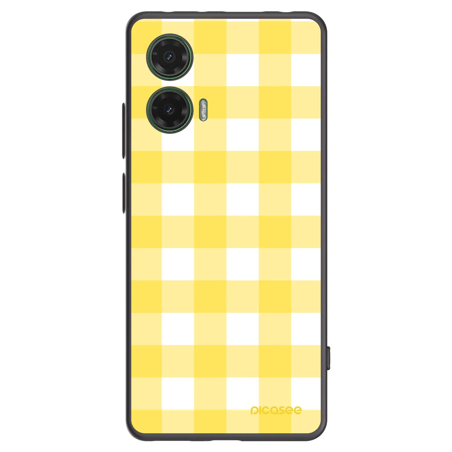 Picasee crna silikonska maskica za Motorola Moto G35 5G - Gride lemon