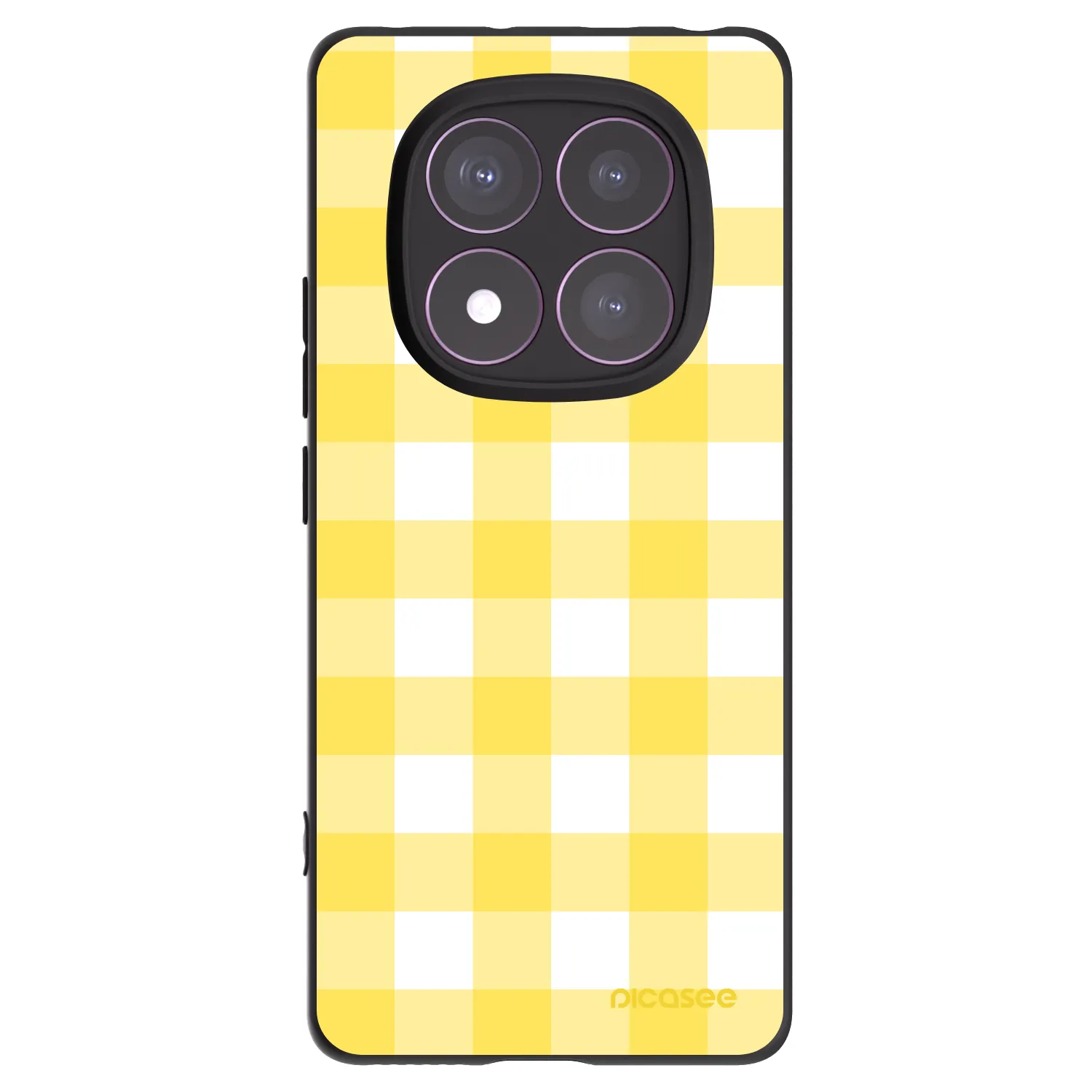 Picasee crna silikonska maskica za Xiaomi Redmi Note 14 Pro 4G - Gride lemon