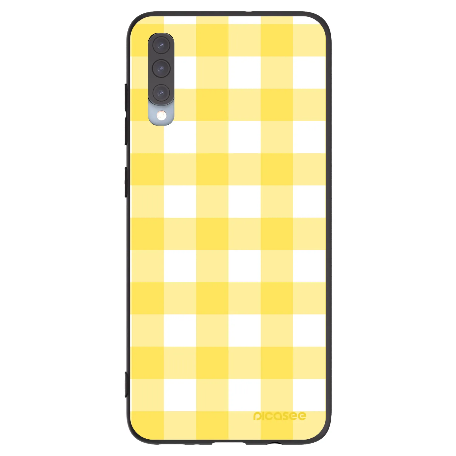 Picasee crna silikonska maskica za Samsung Galaxy A70 A705F - Gride lemon