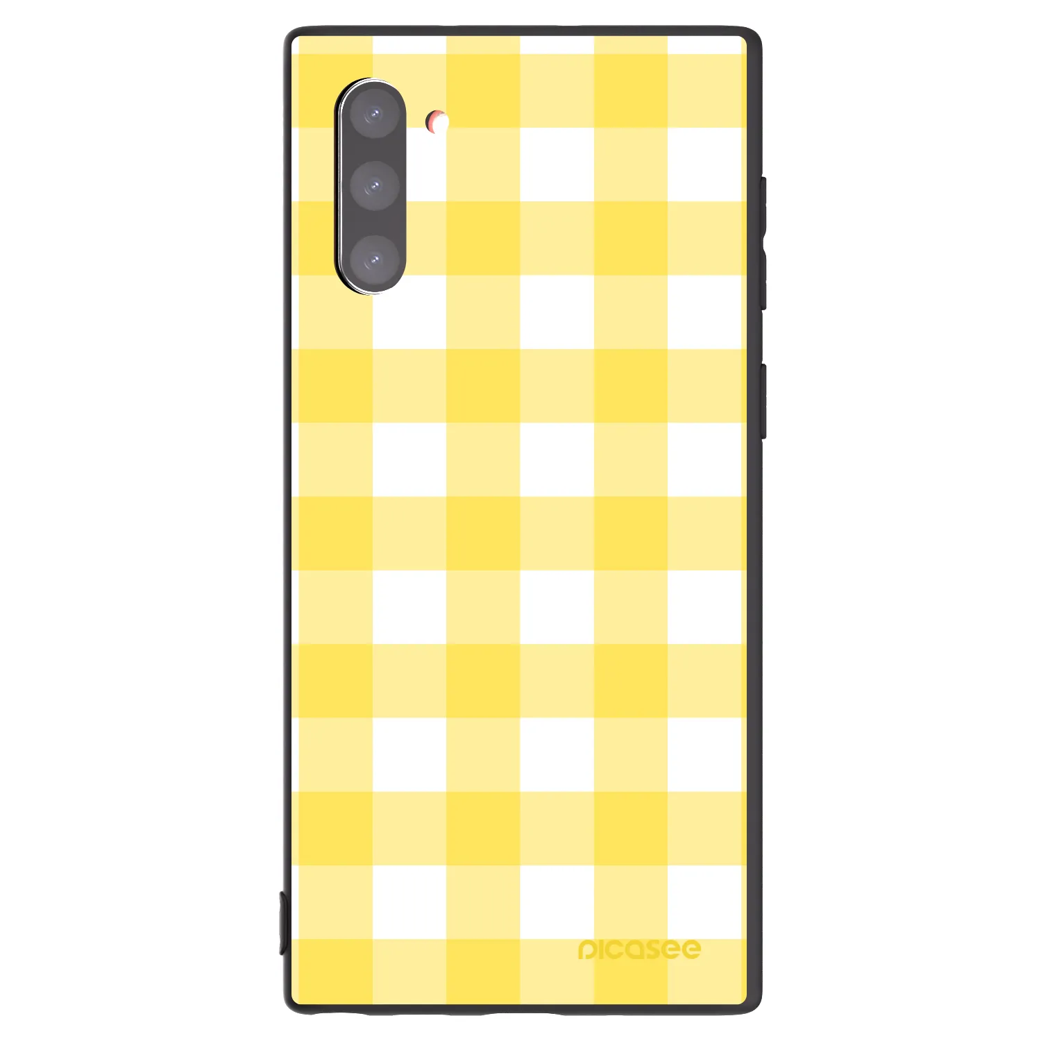 Picasee crna silikonska maskica za Samsung Galaxy Note 10 N970F - Gride lemon