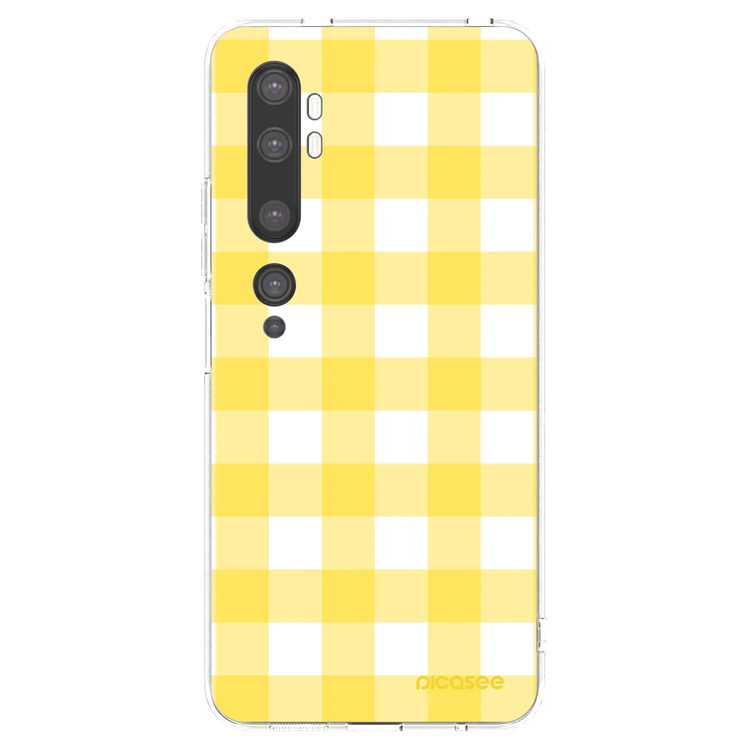 Picasee silikonska prozirna maskica za Xiaomi Mi Note 10 (Pro) - Gride lemon