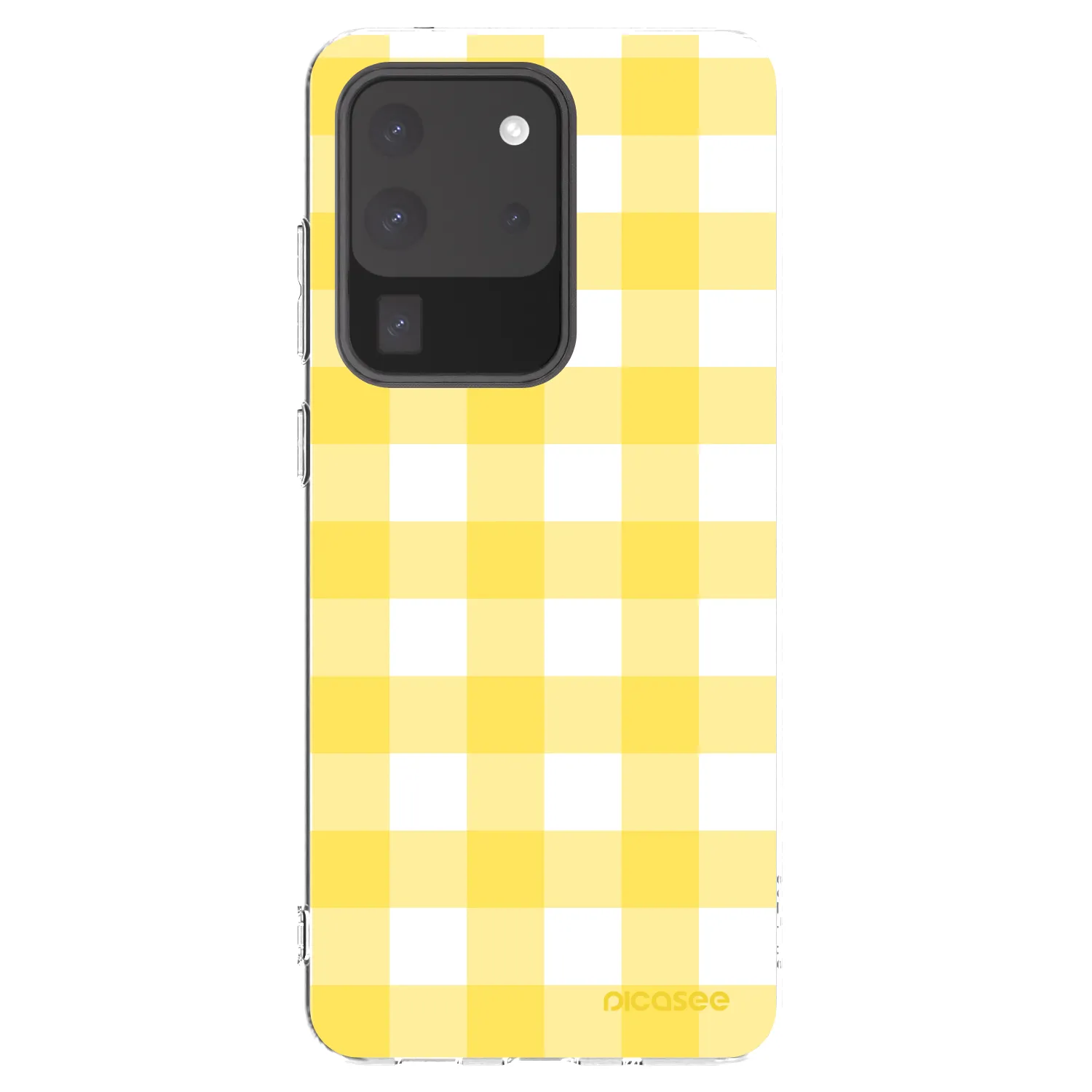 Picasee silikonska prozirna maskica za Samsung Galaxy S20 Ultra 5G G988F - Gride lemon