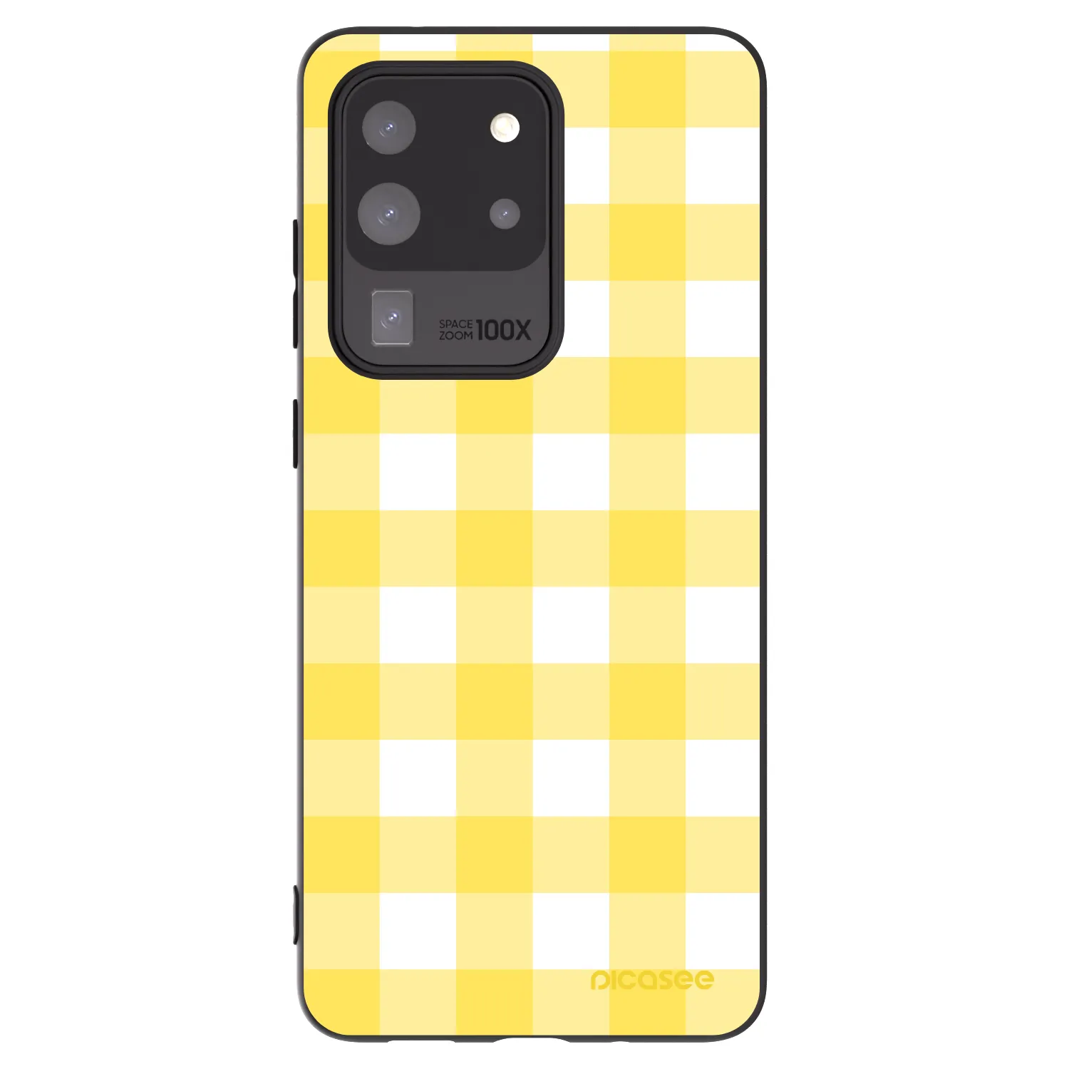 Picasee crna silikonska maskica za Samsung Galaxy S20 Ultra 5G G988F - Gride lemon