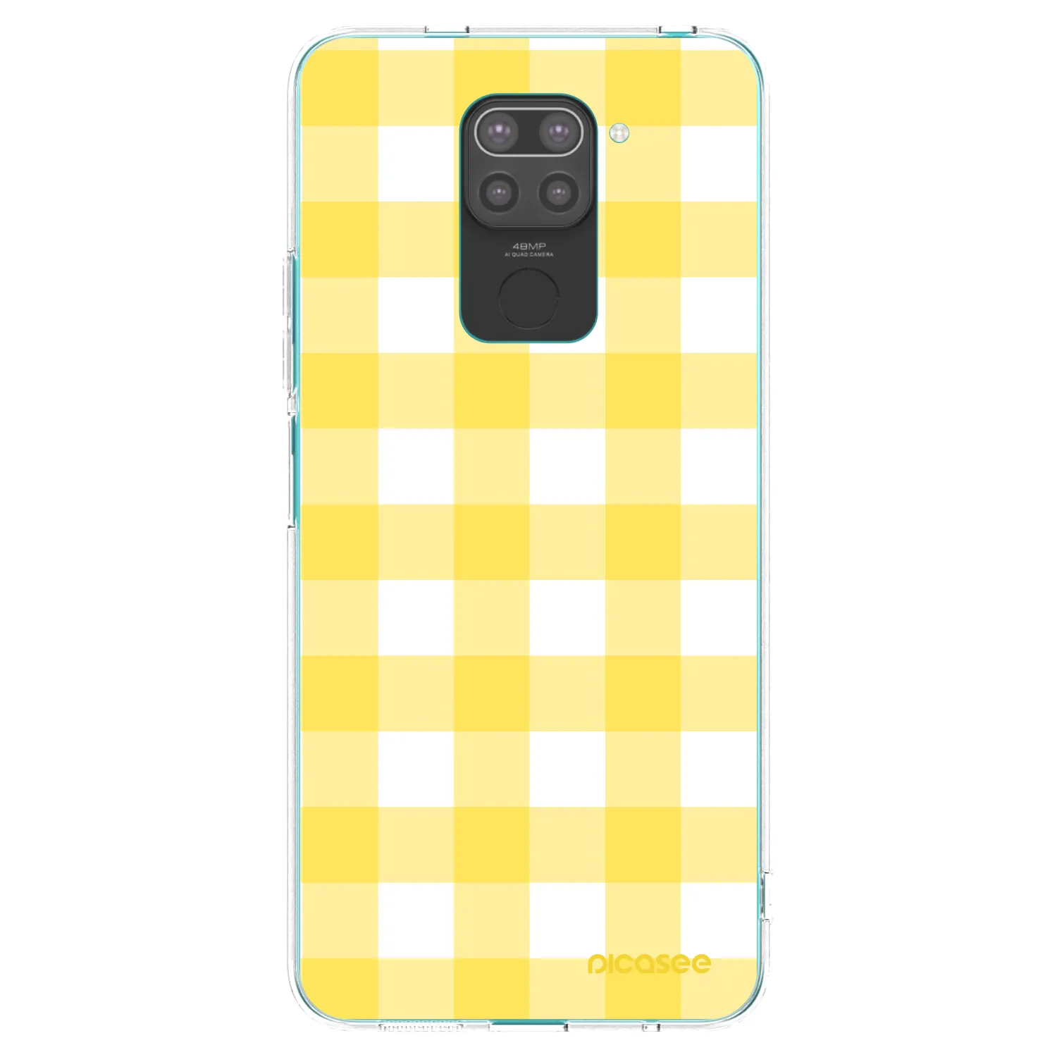 Picasee crna silikonska maskica za Xiaomi Redmi Note 9 - Gride lemon