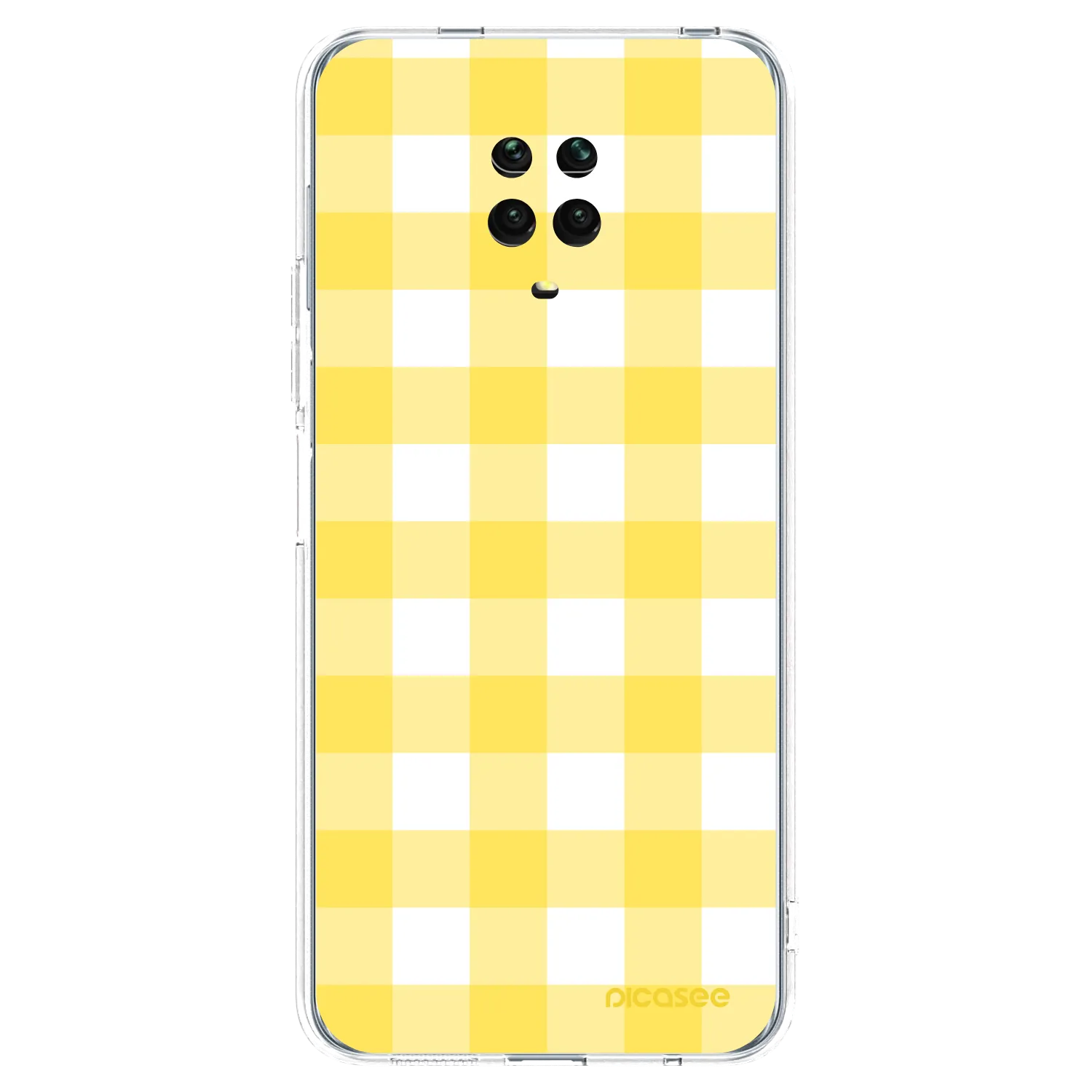 Picasee silikonska prozirna maskica za Xiaomi Redmi Note 9S - Gride lemon