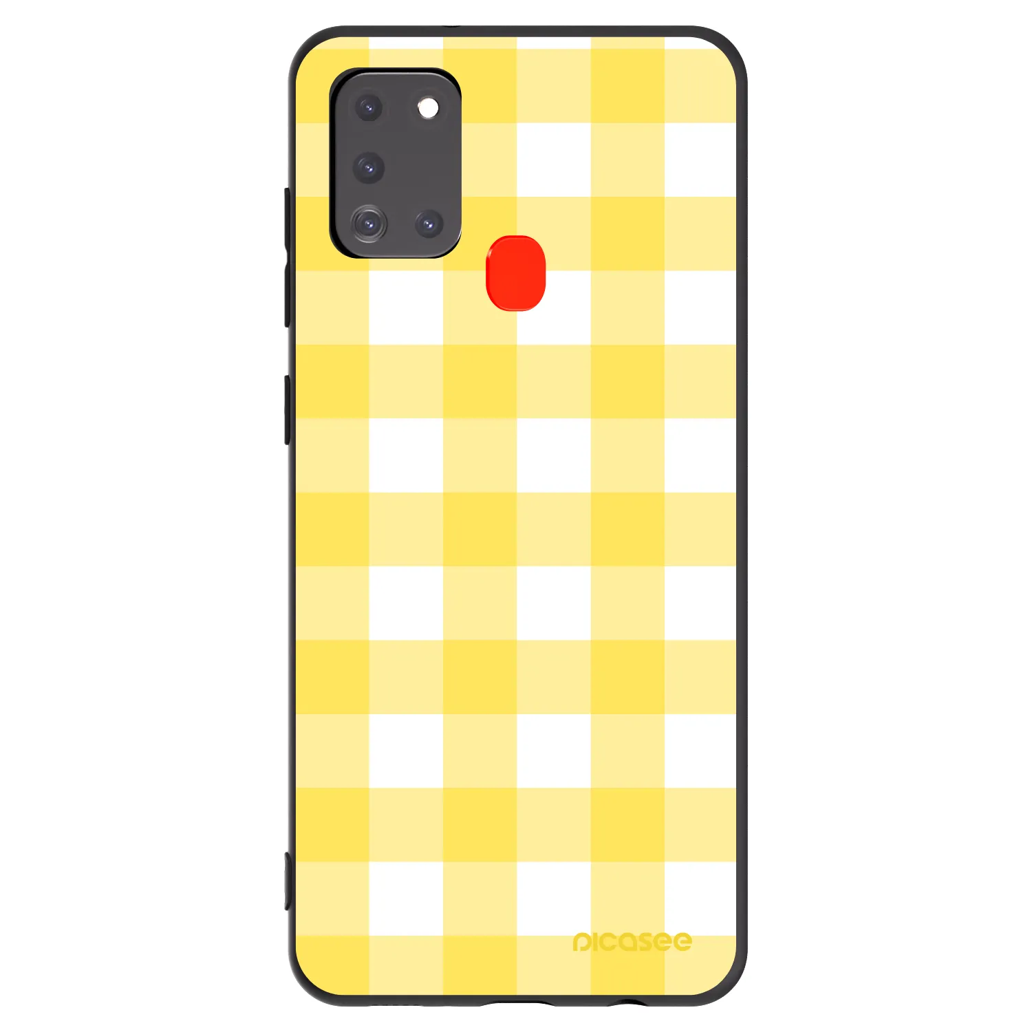 Picasee crna silikonska maskica za Samsung Galaxy A21s - Gride lemon