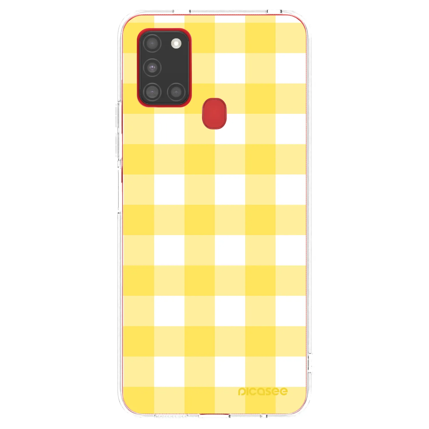 Picasee silikonska prozirna maskica za Samsung Galaxy A21s - Gride lemon