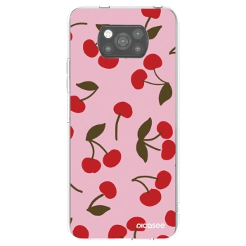 Picasee crna silikonska maskica za Xiaomi Poco X3 - Cherry