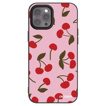 Picasee crna silikonska maskica za Apple iPhone 12 Pro Max - Cherry