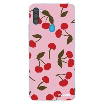 Picasee silikonska prozirna maskica za Samsung Galaxy M11 - Cherry