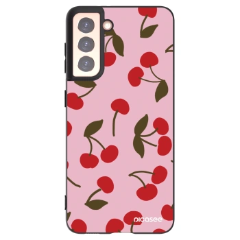 Picasee crna silikonska maskica za Samsung Galaxy S21 5G G991B - Cherry