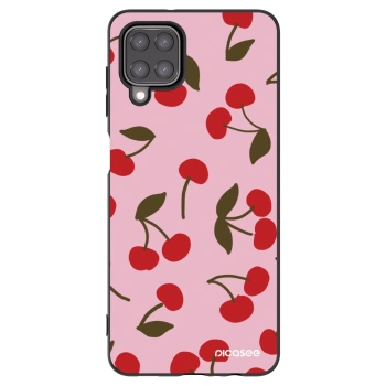 Picasee crna silikonska maskica za Samsung Galaxy A12 A125F - Cherry