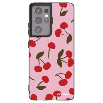 Picasee crna silikonska maskica za Samsung Galaxy S21 Ultra 5G G998B - Cherry