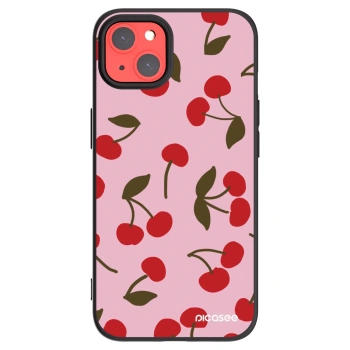 Picasee crna silikonska maskica za Apple iPhone 13 - Cherry
