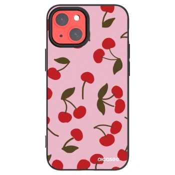 Picasee crna silikonska maskica za Apple iPhone 13 mini - Cherry