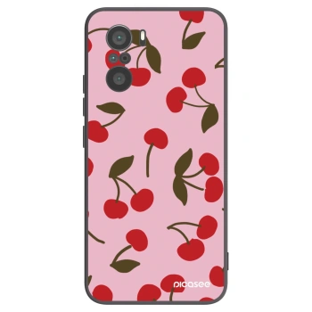 Picasee crna silikonska maskica za Xiaomi Poco F3 - Cherry