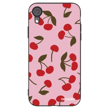 Picasee crna silikonska maskica za Apple iPhone XR - Cherry