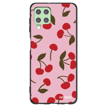 Picasee crna silikonska maskica za Samsung Galaxy A22 A225F 4G - Cherry