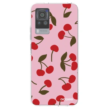 Picasee silikonska prozirna maskica za Vivo X60 Pro 5G - Cherry