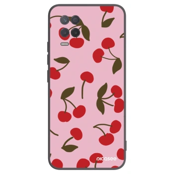 Picasee crna silikonska maskica za Realme 8 5G - Cherry