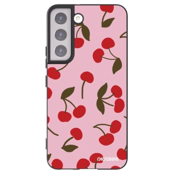 Picasee crna silikonska maskica za Samsung Galaxy S22 5G - Cherry