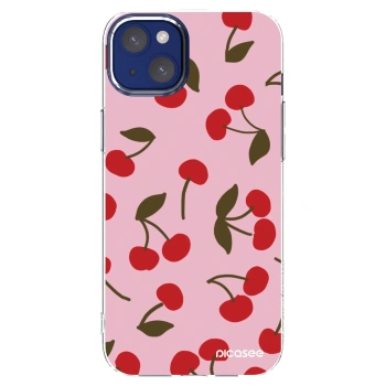 Picasee silikonska prozirna maskica za Apple iPhone 14 Plus - Cherry