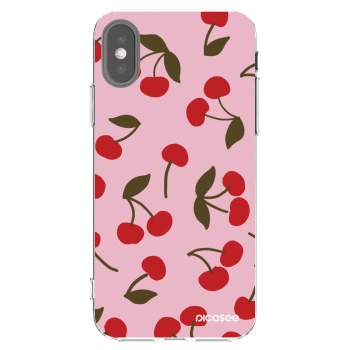 Picasee silikonska prozirna maskica za Apple iPhone X/XS - Cherry