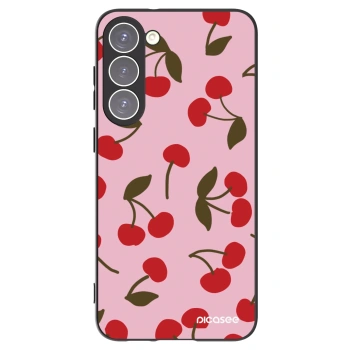 Picasee crna silikonska maskica za Samsung Galaxy S23+ 5G - Cherry