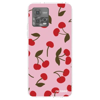 Picasee silikonska prozirna maskica za Motorola Moto G72 - Cherry