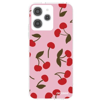 Picasee silikonska prozirna maskica za Xiaomi Redmi 12 4G - Cherry