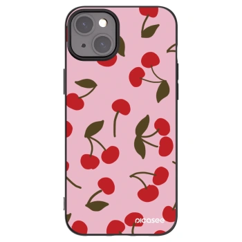 Picasee crna silikonska maskica za Apple iPhone 15 Plus - Cherry