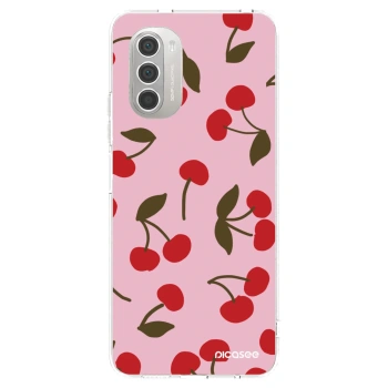 Picasee silikonska prozirna maskica za Motorola Moto G51 - Cherry