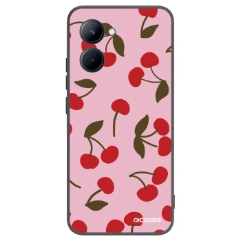 Picasee crna silikonska maskica za Realme C33 (2023) - Cherry