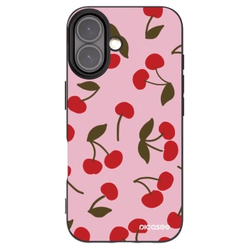 Picasee crna silikonska maskica za Apple iPhone 16 - Cherry