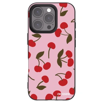 Picasee crna silikonska maskica za Apple iPhone 16 Pro - Cherry