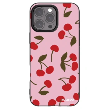 Picasee crna silikonska maskica za Apple iPhone 16 Pro Max - Cherry