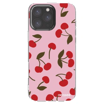 Picasee silikonska prozirna maskica za Apple iPhone 16 Pro Max - Cherry