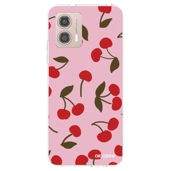 Picasee silikonska prozirna maskica za Motorola Moto G53 5G - Cherry