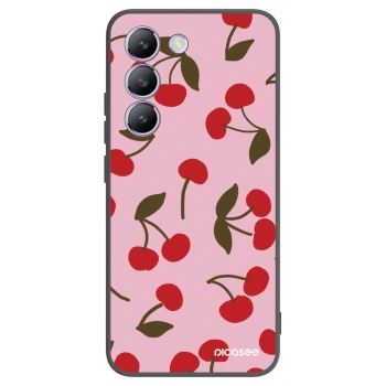 Picasee crna silikonska maskica za Vivo V40 SE 5G - Cherry