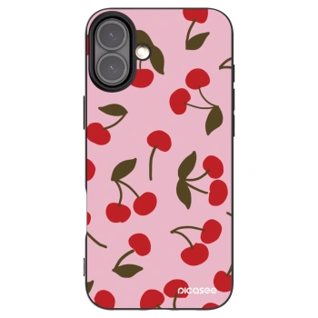 Picasee crna silikonska maskica za Apple iPhone 16 Plus - Cherry