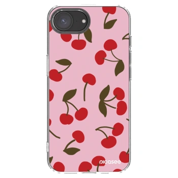 Picasee silikonska prozirna maskica za Apple iPhone 16e - Cherry