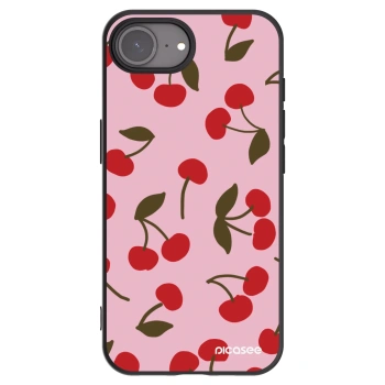 Picasee crna silikonska maskica za Apple iPhone 16e - Cherry