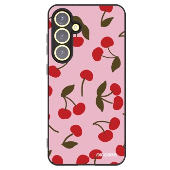 Picasee crna silikonska maskica za Samsung Galaxy S24 FE S721B - Cherry
