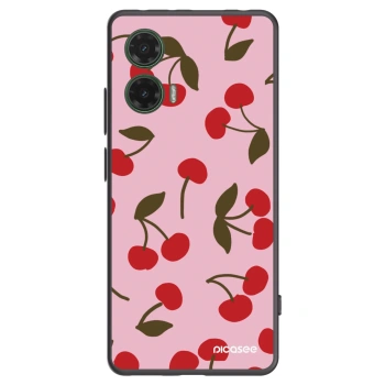Picasee crna silikonska maskica za Motorola Moto G35 5G - Cherry