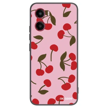 Picasee crna silikonska maskica za Motorola Moto G05 - Cherry