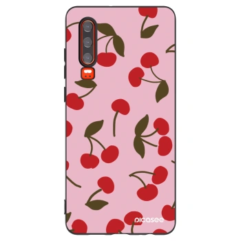 Picasee crna silikonska maskica za Huawei P30 - Cherry