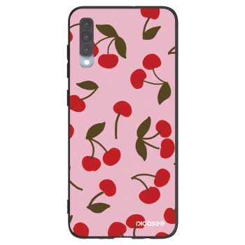 Picasee crna silikonska maskica za Samsung Galaxy A70 A705F - Cherry